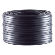 GK-12829 20 meter S/CONN telefoonkabel 4-aderig - plat - zonder connectoren - zwart