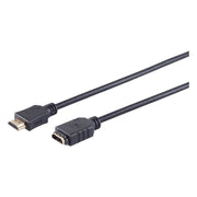 GK-12853 50 cm HDMI-verlengkabel - HDMI-A male naar HDMI-A female - 4K 60 Hz - Zwart - Koper
