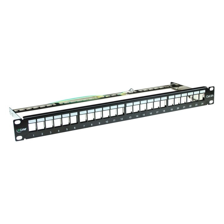 GK-12876 InLine leeg patchpanel 19 inch 1U - 24 poorten - Snap-In - zwart