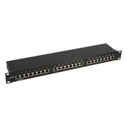 GK-12927 19 inch Cat5e Patchpanel 24-poorts 1U - Zwart