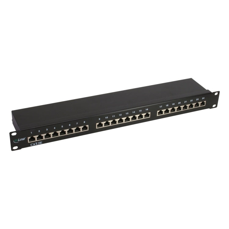 GK-12927 19 inch Cat5e Patchpanel 24-poorts 1U - Zwart