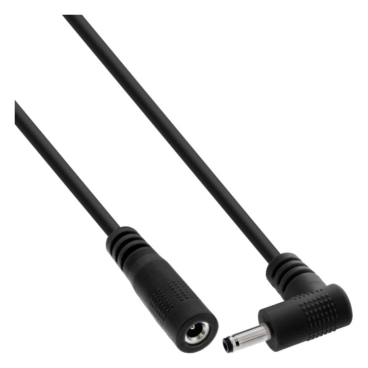 GK-12962 3 meter InLine DC-verlengkabel 3,5 × 1,35 mm - haakse male naar female - Zwart