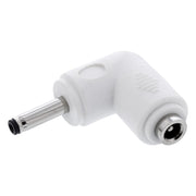 GK-12976 Haakse DC-adapter 3,5 × 1,35 mm - male naar female - wit
