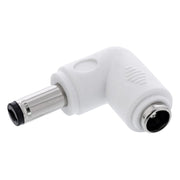 GK-12979 Haakse DC-adapter 5.5 x 2.5 mm - male naar female - wit