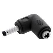 GK-12981 Haakse DC-adapter 4,0 × 1,7 mm - male naar female - Zwart