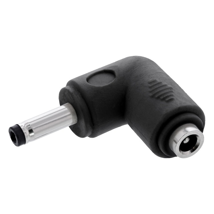 GK-12981 Haakse DC-adapter 4,0 × 1,7 mm - male naar female - Zwart