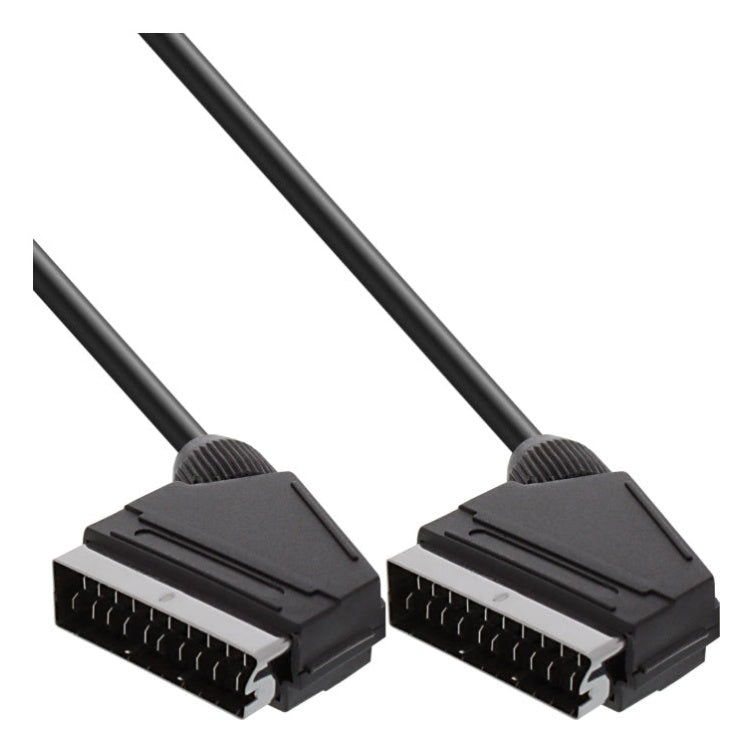 GK-13010 3 meter InLine SCART-kabel - SCART male naar male - volledig bedraad - zwart
