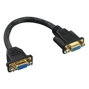 GK-13012 20 cm InLine VGA adapterkabel - VGA female naar female - paneelmontage - Zwart