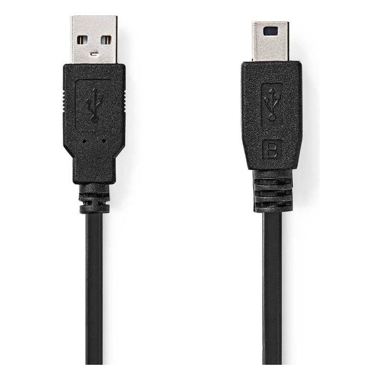 GK-13024 3 meter Nedis USB 2.0-kabel - USB-A naar Mini-B 5-pins - zwart