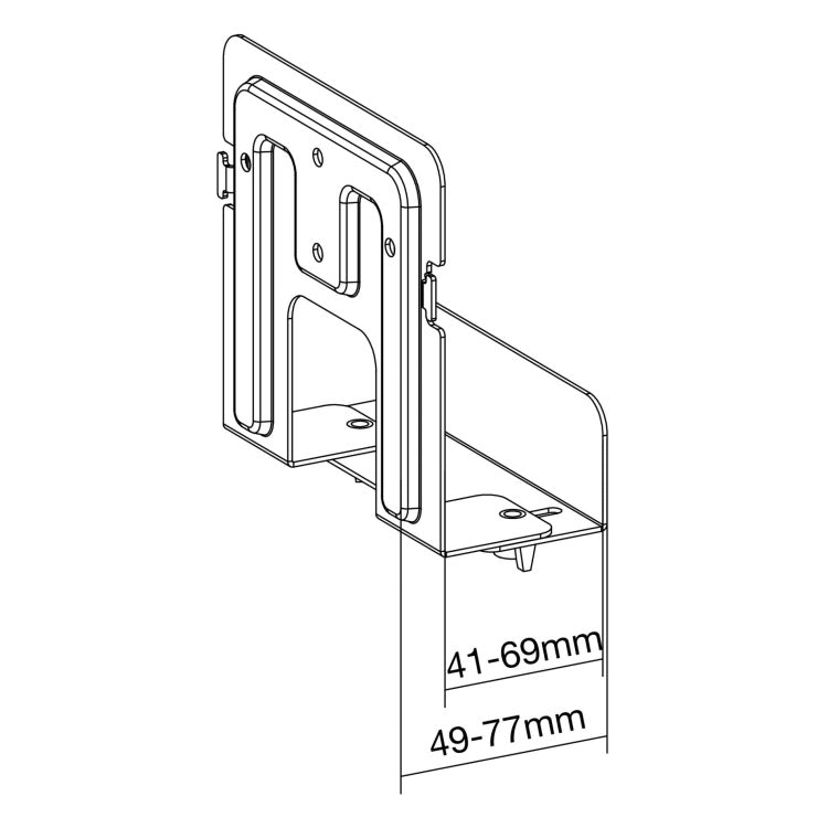 GK-13117 InLine universele houder voor streamingboxen en mini-pc's - verstelbaar 41-69 mm - Zwart