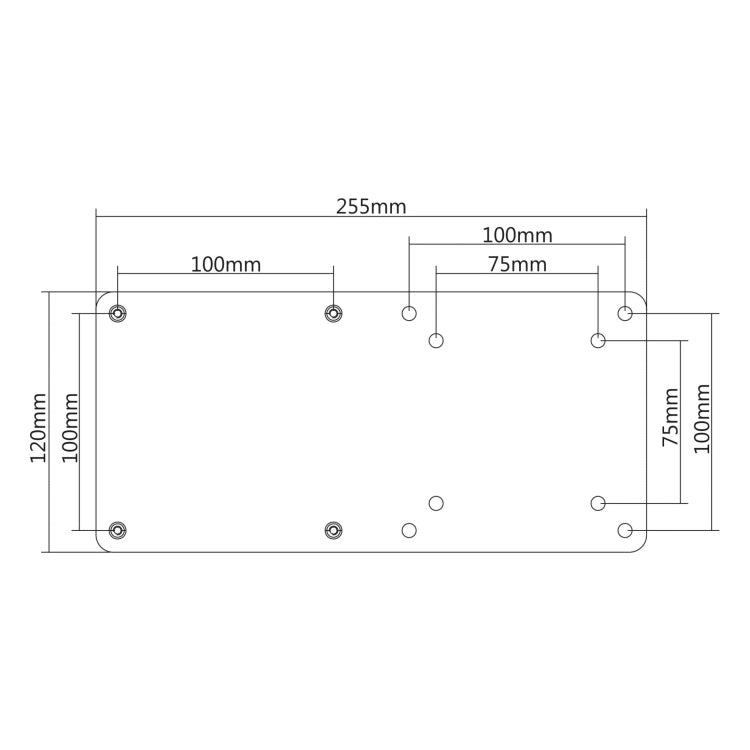 GK-13119 InLine VESA montageplaat voor Intel NUC mini PC - 75/100 mm - Zwart