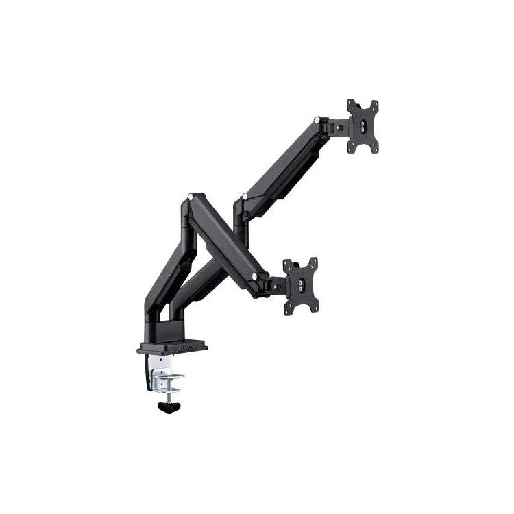 GK-13138 InLine dubbele monitorarm met gasveer, USB 3.0 en audio - 17 tot 32 inch - Zwart