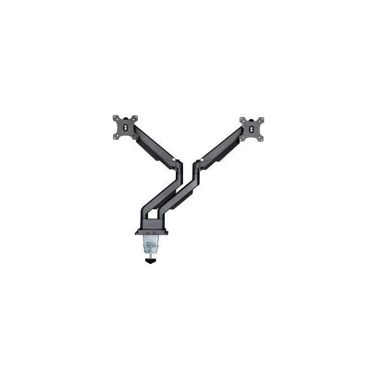 GK-13138 InLine dubbele monitorarm met gasveer, USB 3.0 en audio - 17 tot 32 inch - Zwart