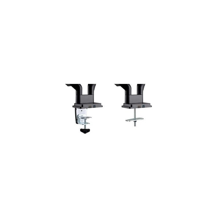 GK-13138 InLine dubbele monitorarm met gasveer, USB 3.0 en audio - 17 tot 32 inch - Zwart