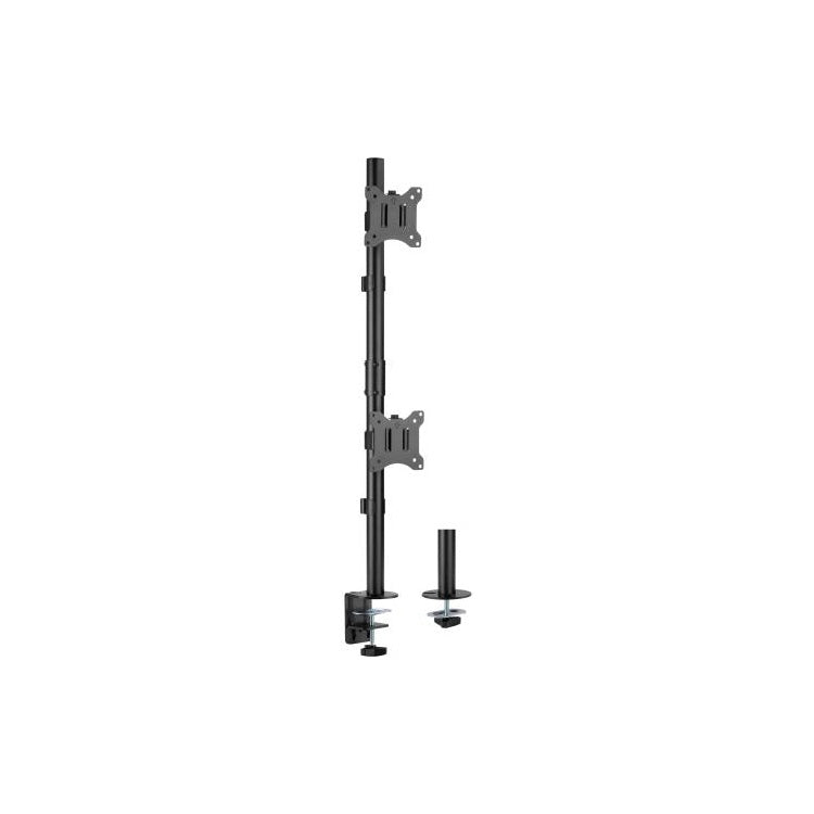 GK-13140 InLine dubbele monitorhouder voor bureau - Verticaal - 17 tot 32 inch - Zwart