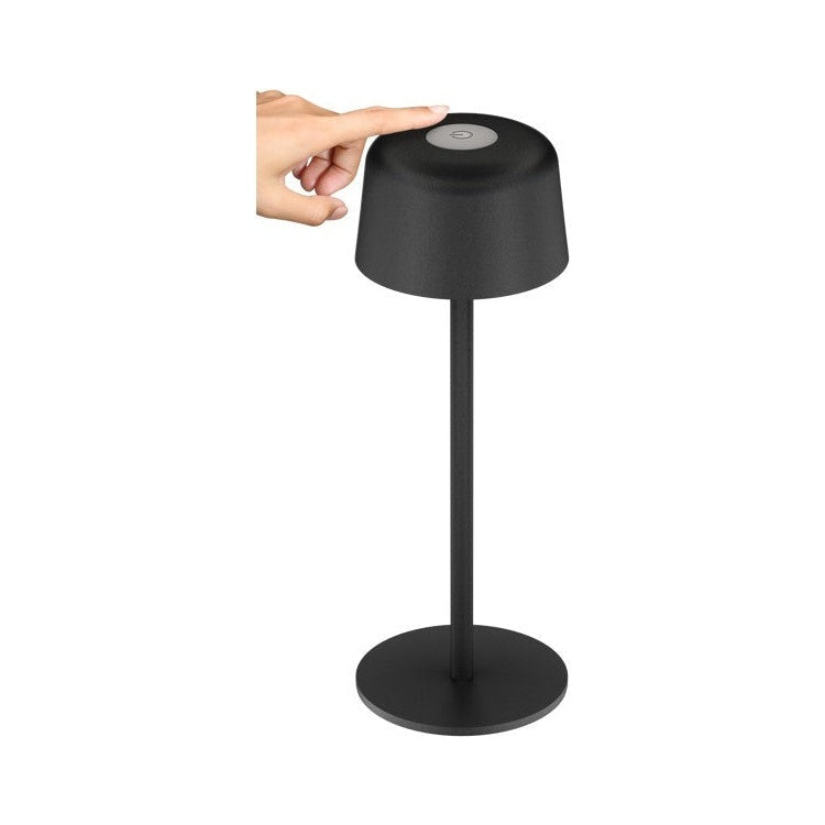 GK-13178 Draadloze LED-Tafellamp - 25 cm - Warm Wit - 3 Helderheidsstanden - Zwart