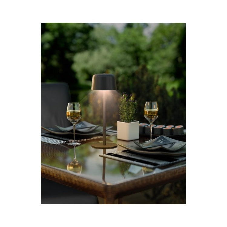 GK-13178 Draadloze LED-Tafellamp - 25 cm - Warm Wit - 3 Helderheidsstanden - Zwart