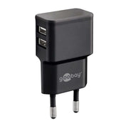 GK-230V2USB12W-ZW Goobay USB lader zwart - 2 x USB - 12 watt