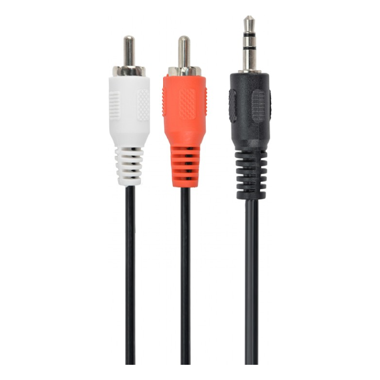 GK-A3.5RCA-0.2 3.5 mm jack naar Tulp stereo audiokabel - 20 cm - RCA naar 3.5 mm jack