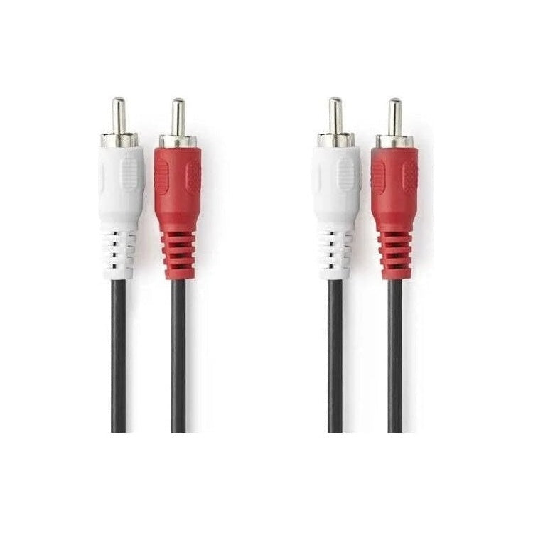 GK-ARCA-1.8 2x RCA (m) naar 2x RCA (m) - Stereo audiokabel - 1,8 meter - Zwart