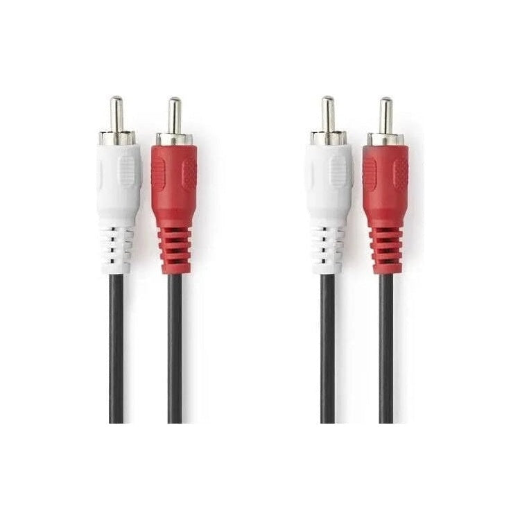 GK-ARCA-1.8 2x RCA (m) naar 2x RCA (m) - Stereo audiokabel - 1,8 meter - Zwart