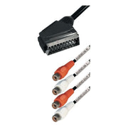 GK-SCRT-4RCA-0.2 Scart naar 2 x audio in RCA + 2 x audio uit RCA - 20 cm