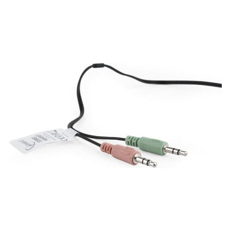 GMB-HDST Gembird stereo hoofdtelefoon met microfoon - Extra comfortabel - Bedraad - Zwart/rood