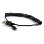 GMB-LNG-LD-1.5 USB spiraal-laadkabel voor iPhone - 1.5 meter - zwart