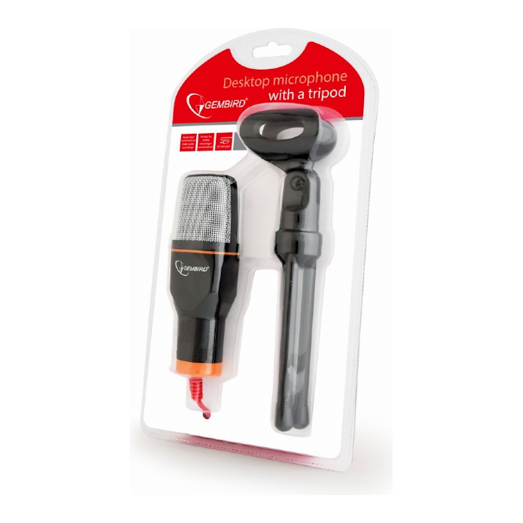 GMB-MIC Condensator Microfoon met Tripod Standaard - 1x 3,5 mm Jack - 1,2 meter - Omni-directioneel