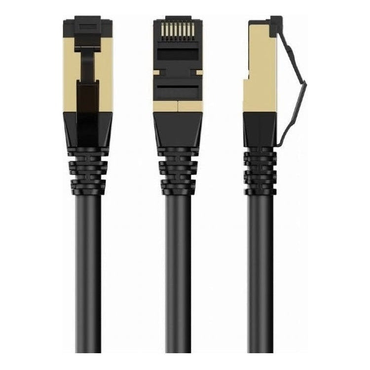 GMB-SF-C8CC-3-ZW 3 meter Cat 8 S/FTP (PiMF) netwerkkabel - 100% koper - LSZH - Zwart