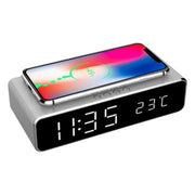 GMB-WKR-LDR-ZI Gembird digitale wekker - Met draadloze oplaadfunctie - Zilver