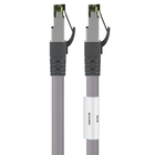 50 cm Cat 8 S/FTP (PiMF) netwerkkabel - 100% koper - LSZH - Grijs
