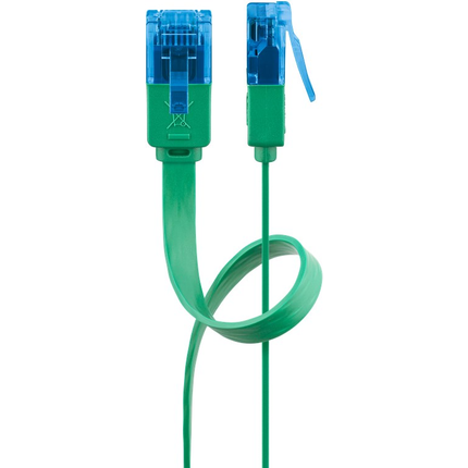 3 meter Cat 6a U/UTP platte netwerkkabel - 100% koper - Groen