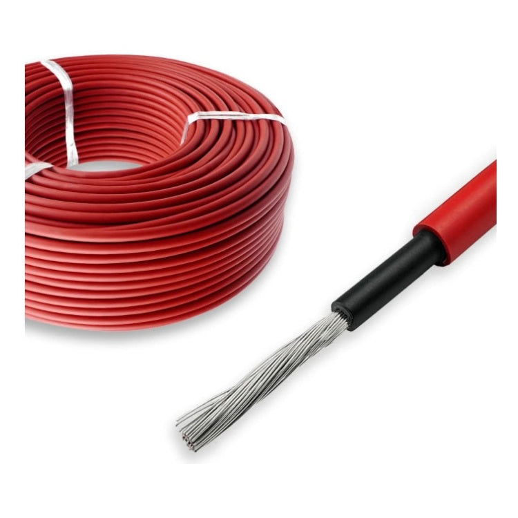 H1Z2Z2-K-RD-6mm-50 50 meter Solar PV Kabel - 6mm² - IP67 - CPR B2ca - Rood