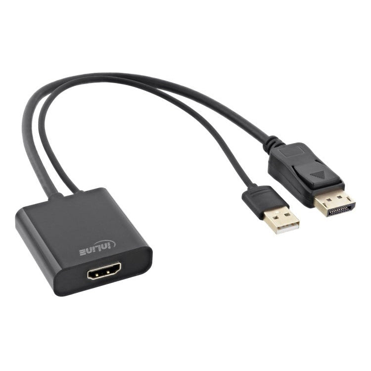 HDMI-1.4-DP-A Displayport naar female HDMI-1.4 actieve omvormer (30cm)