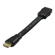 HDMI-1.4-V-F-0.16 15 cm HDMI 1.4 kabel - 4K/30Hz - Platte kabel - Zwart