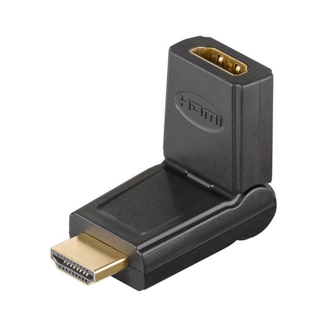 HDMI-180-GP 180° HDMI Adapter gold-plated (4K @ 60 Hz)