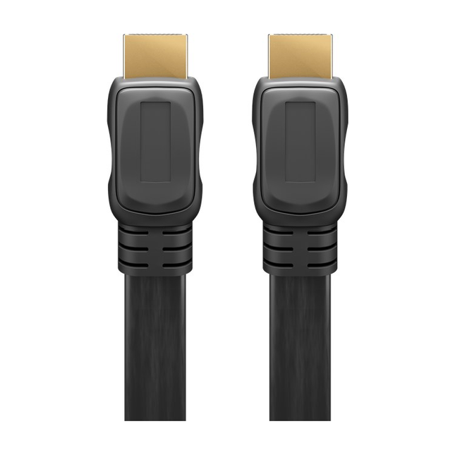 HDMI-2.0-F-1.5 1.5 meter HDMI 2.0 kabel - 4K/60Hz - Platte kabel - Zwart