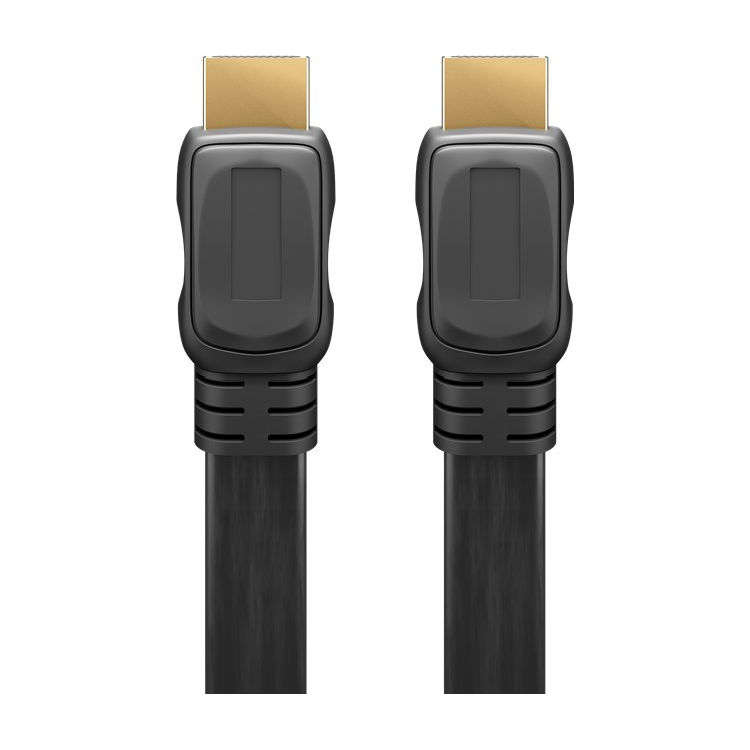 HDMI-2.0-F-1.5 1.5 meter HDMI 2.0 kabel - 4K/60Hz - Platte kabel - Zwart