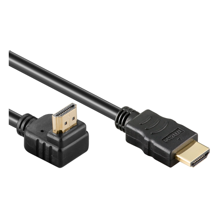 HDMI-2.0-U-3 3 meter HDMI 2.0 kabel - 4K/60Hz - Haaks omhoog - Zwart