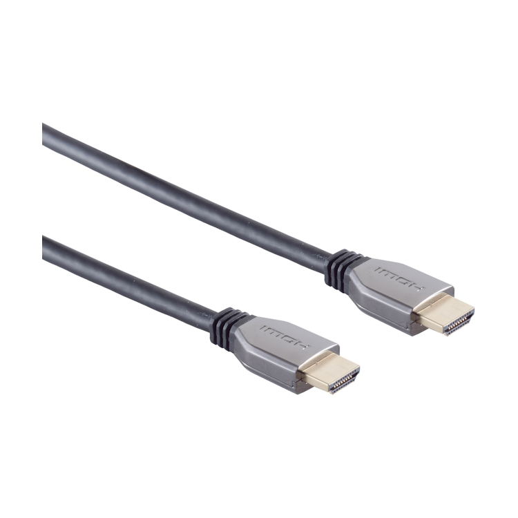 HDMI-2.1-M-0.5 50 cm HDMI 2.1 kabel - 8K/60Hz - Metalen stekkers - Zwart