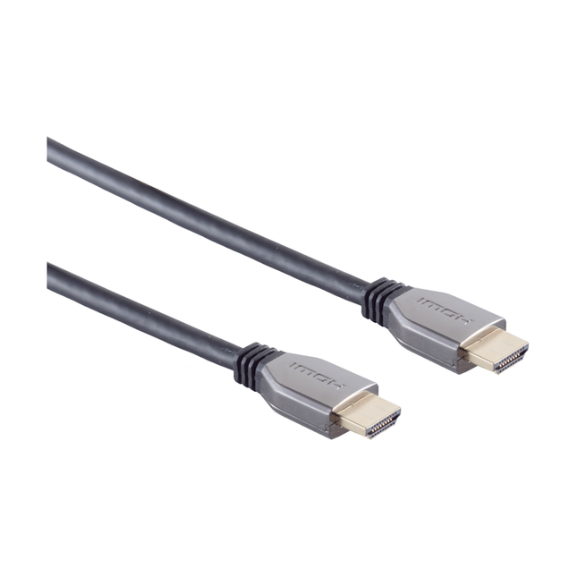 HDMI-2.1-M-1 1 meter HDMI 2.1 kabel - 8K/60Hz - Metalen stekkers - Zwart