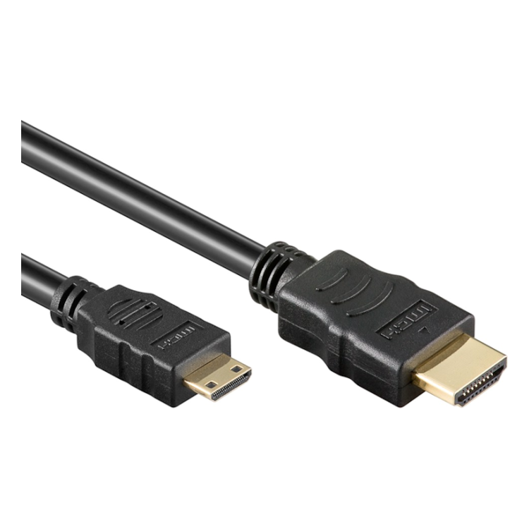 HDMI-mHDMI-1.4-1.5 1.5 meter HDMI 1.4 kabel - 4K/30Hz - HDMI A naar HDMI C (mini) - Zwart