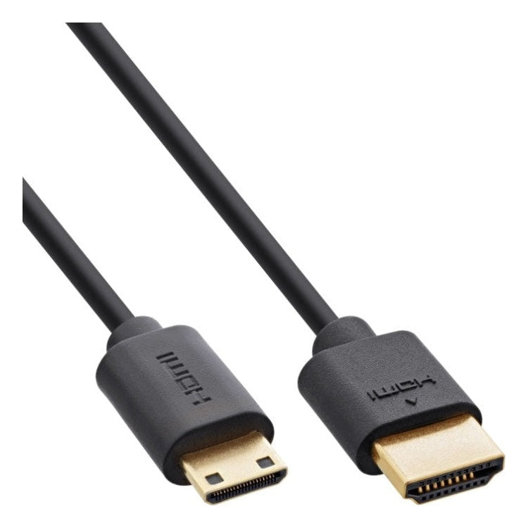 HDMI-mHDMI-2.1-0.5 50 cm HDMI 2.1 kabel - 8K/60Hz - HDMI A naar HDMI C (mini) - SlimLine - Zwart