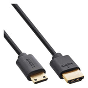 HDMI-mHDMI-2.1-0.5 50 cm HDMI 2.1 kabel - 8K/60Hz - HDMI A naar HDMI C (mini) - SlimLine - Zwart