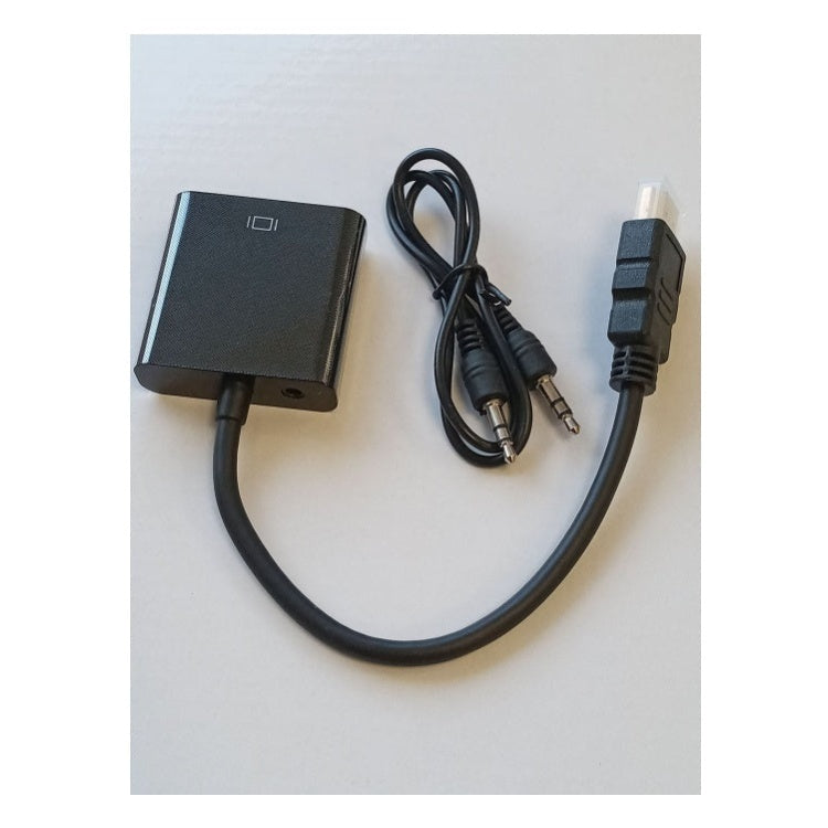 HDMI-VGA HDMI naar VGA + stereo 3.5mm aux adapter