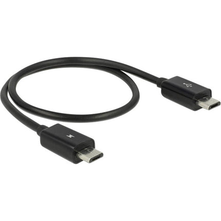 30 cm Micro-USB 2.0 naar Micro-USB 2.0 kabel - USB OTG (On-The-Go)