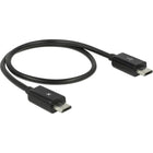 30 cm Micro-USB 2.0 naar Micro-USB 2.0 kabel - USB OTG (On-The-Go)