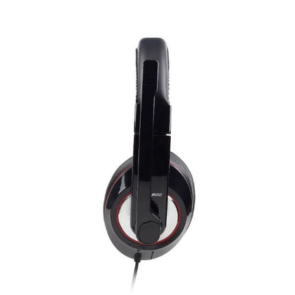 Gembird stereo hoofdtelefoon met microfoon - Extra comfortabel - Bedraad - Zwart/rood