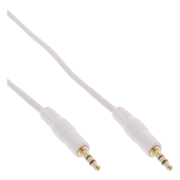 INL-A3.5-MM-GP-WT-3 3.5 mm jack audiokabel - 3 meter - Gold-plated - Wit - InLine